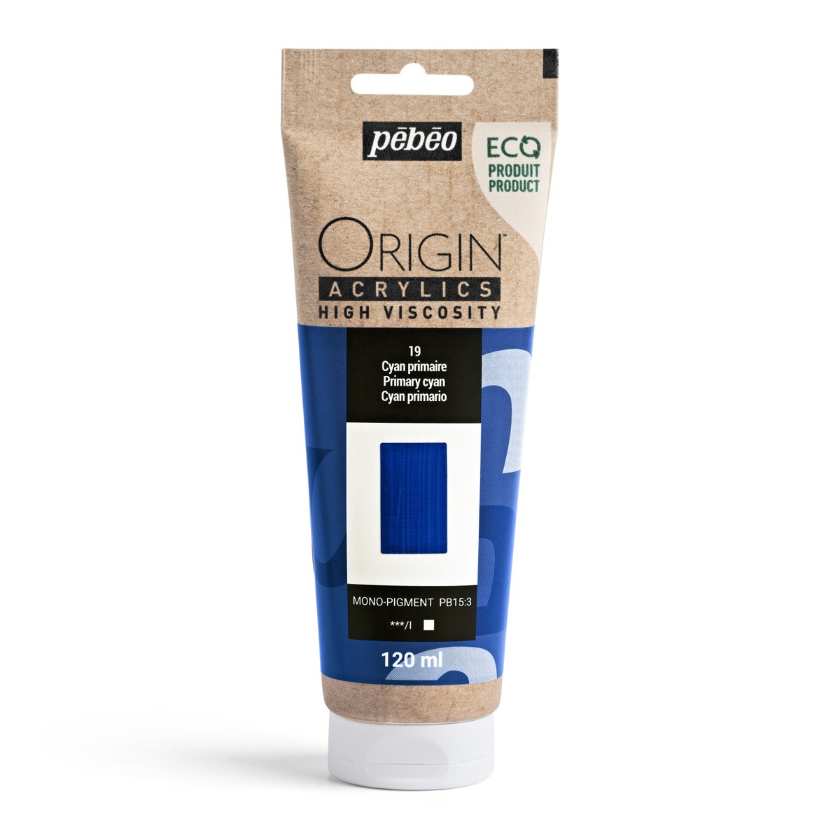 Pebeo Origin Acrylics - 120 ml - 19 Primary Cyan