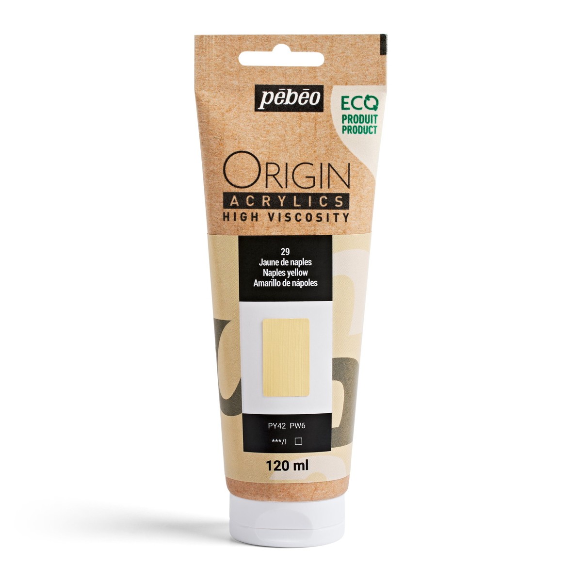 Pebeo Origin Acrylics - 120 ml - 29 Napels Yellow