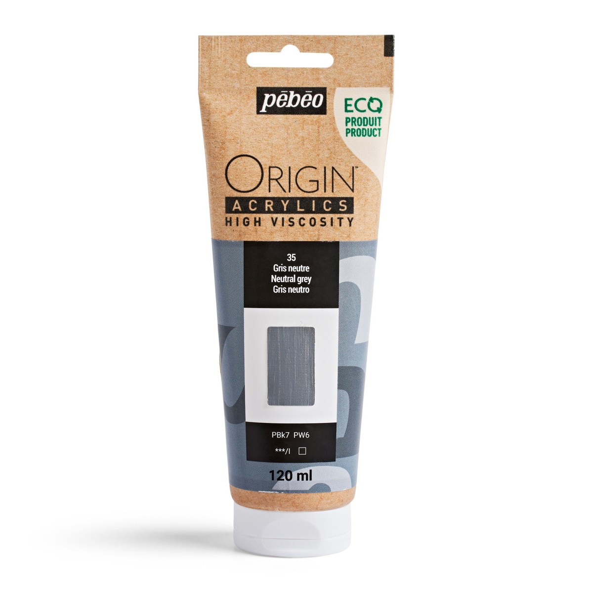 Pebeo Origin Acrylics - 120 ml - 35 Neutral Grey