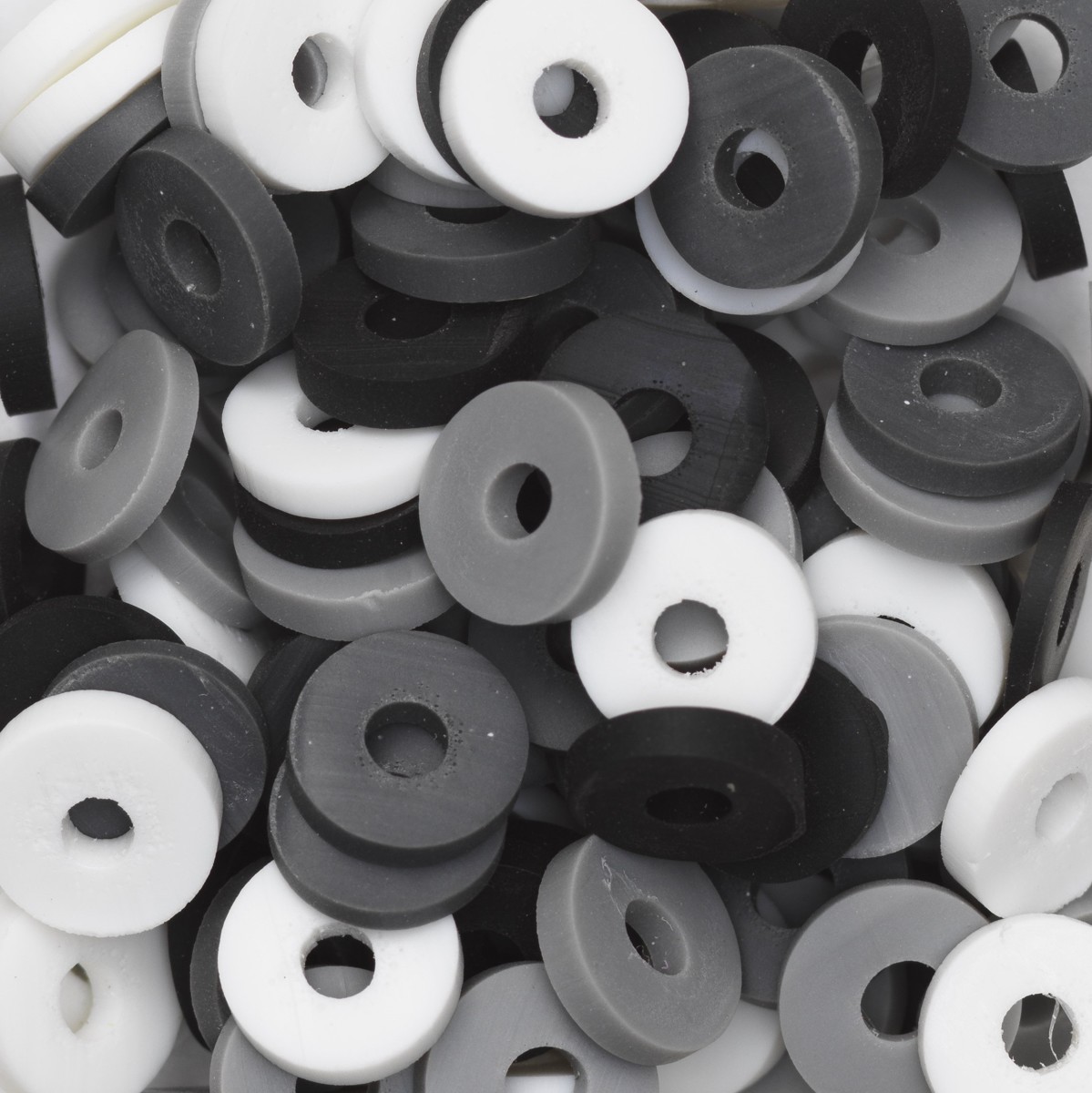 Katsuki kralen mix - zwart/wit