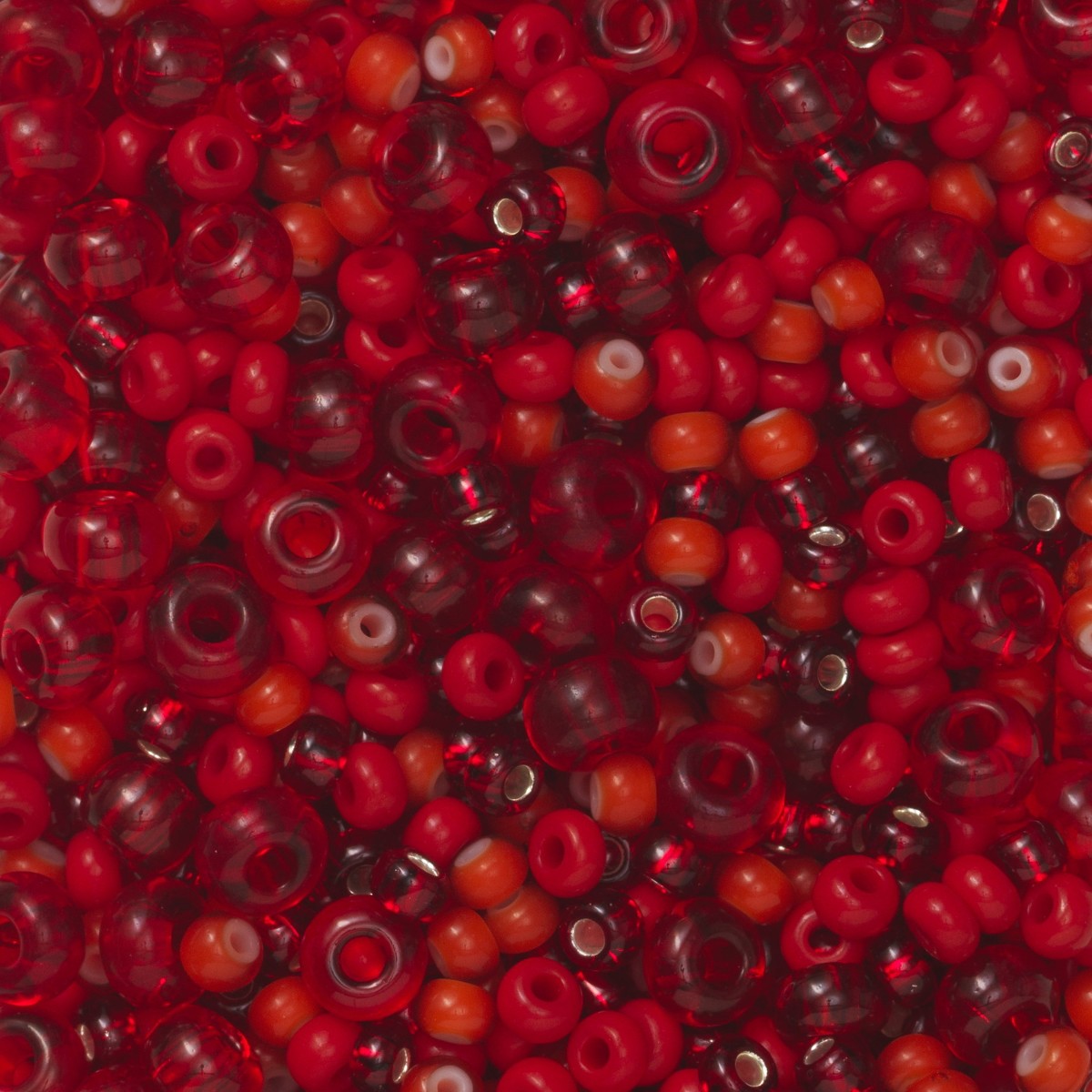 Rocailles - 9/0 - mix rood