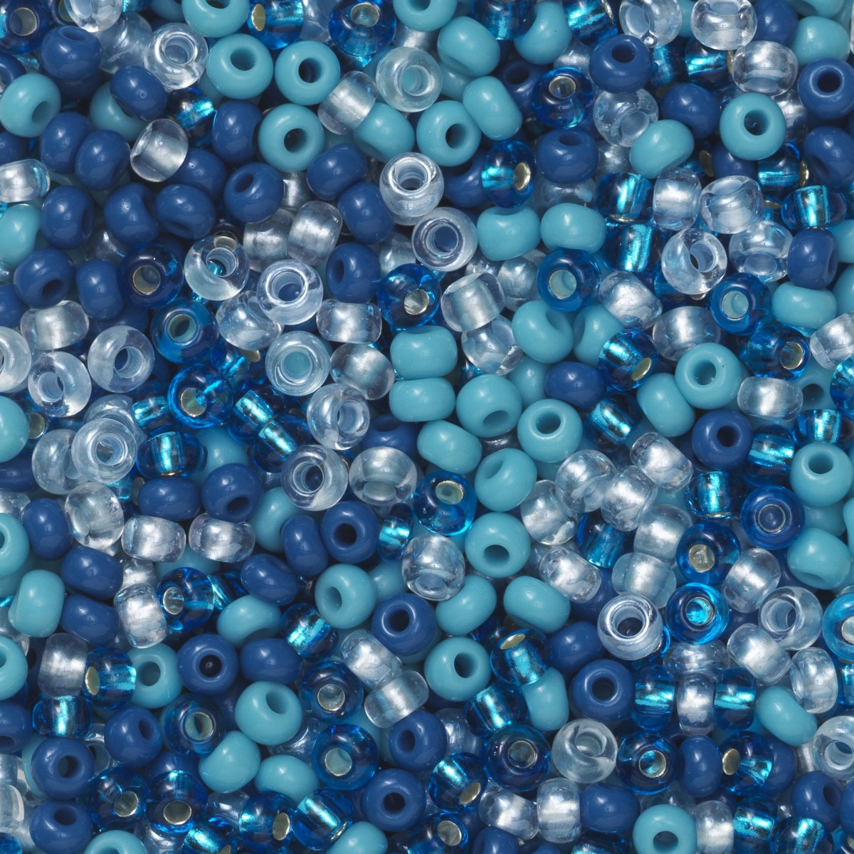 Rocailles - 9/0 - mix blauw