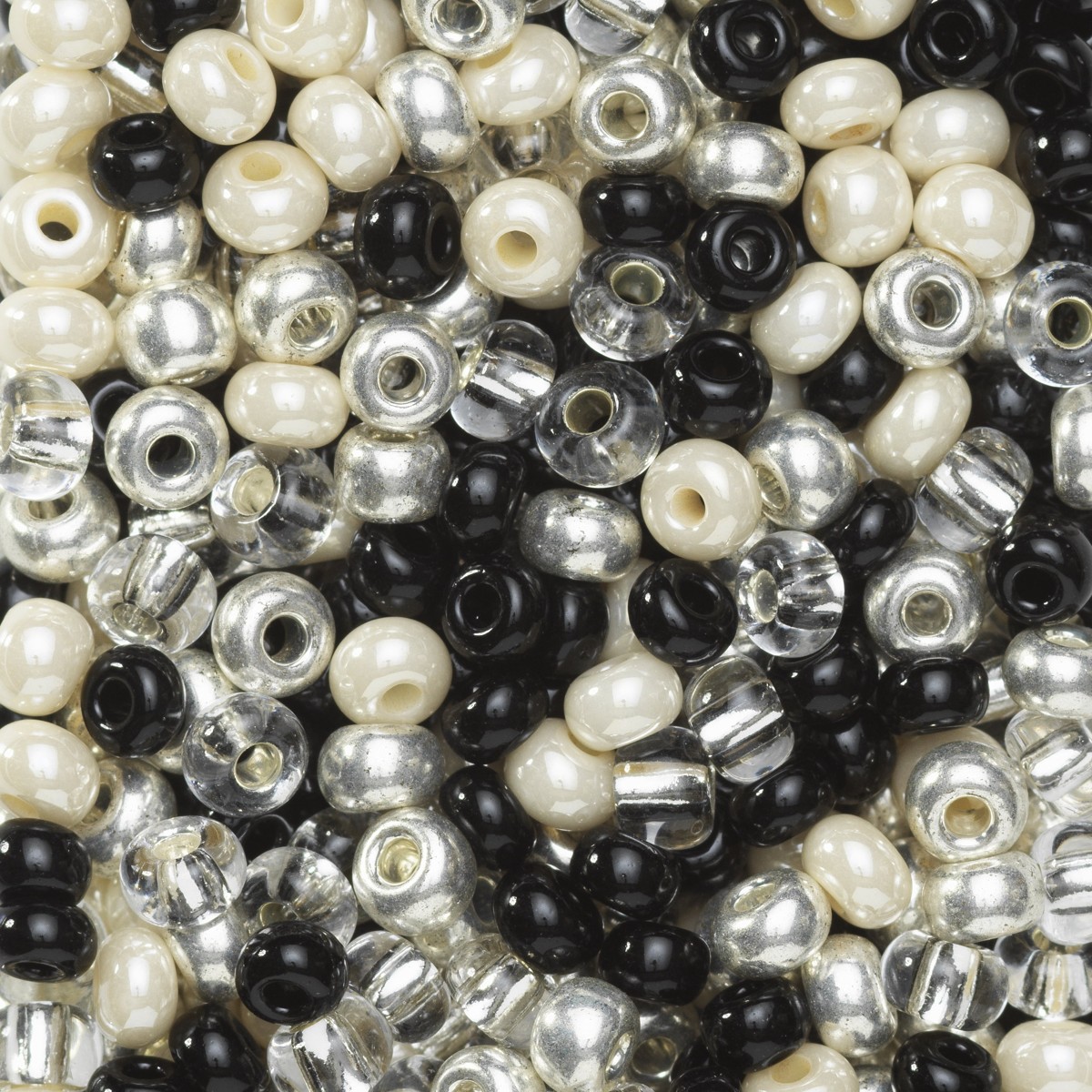 Rocailles - 6/0 - mix zwart