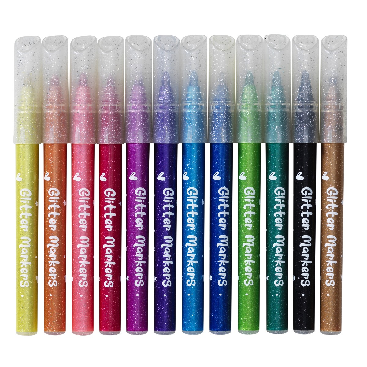 Creative Colors glitterstiften - 12 kleuren