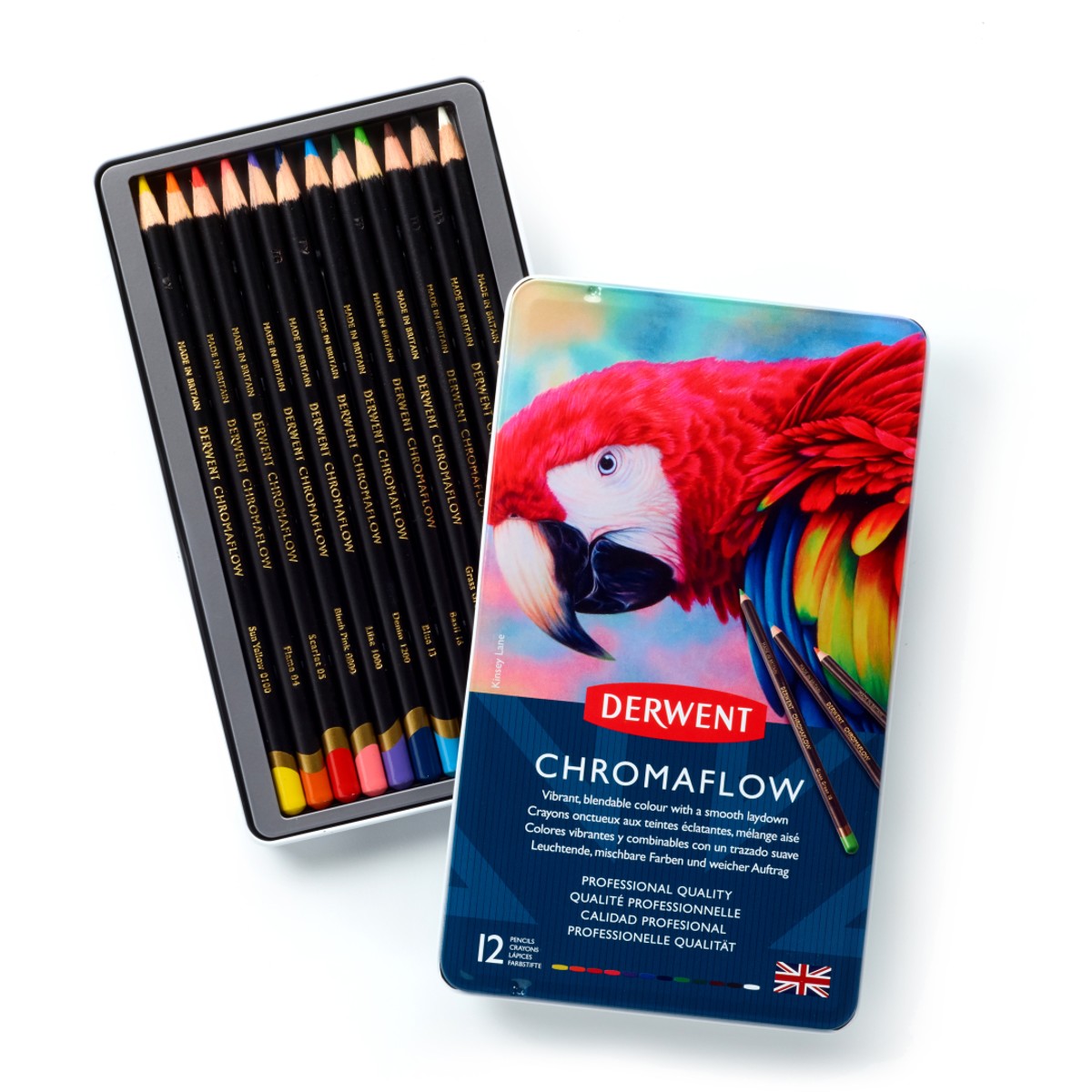 Derwent Chromaflow kleurpotloden - 12 stuks afbeelding