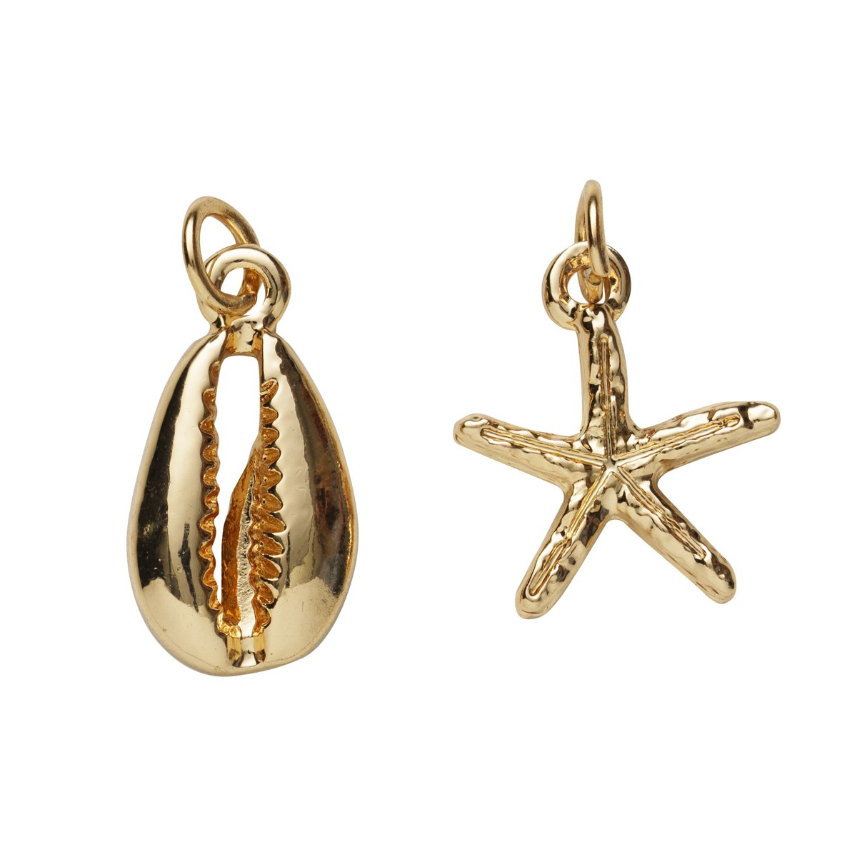 Charm Series hangers - schelp/ster goudkleurig