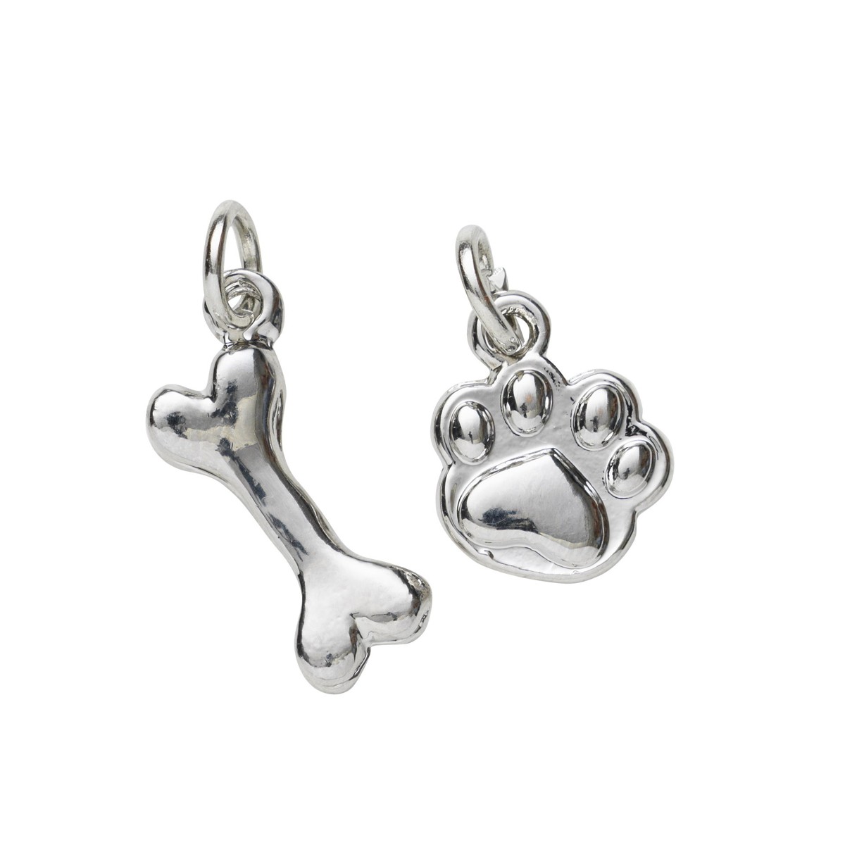 Charm Series hangers - bot/pootafdruk zilverkleurig