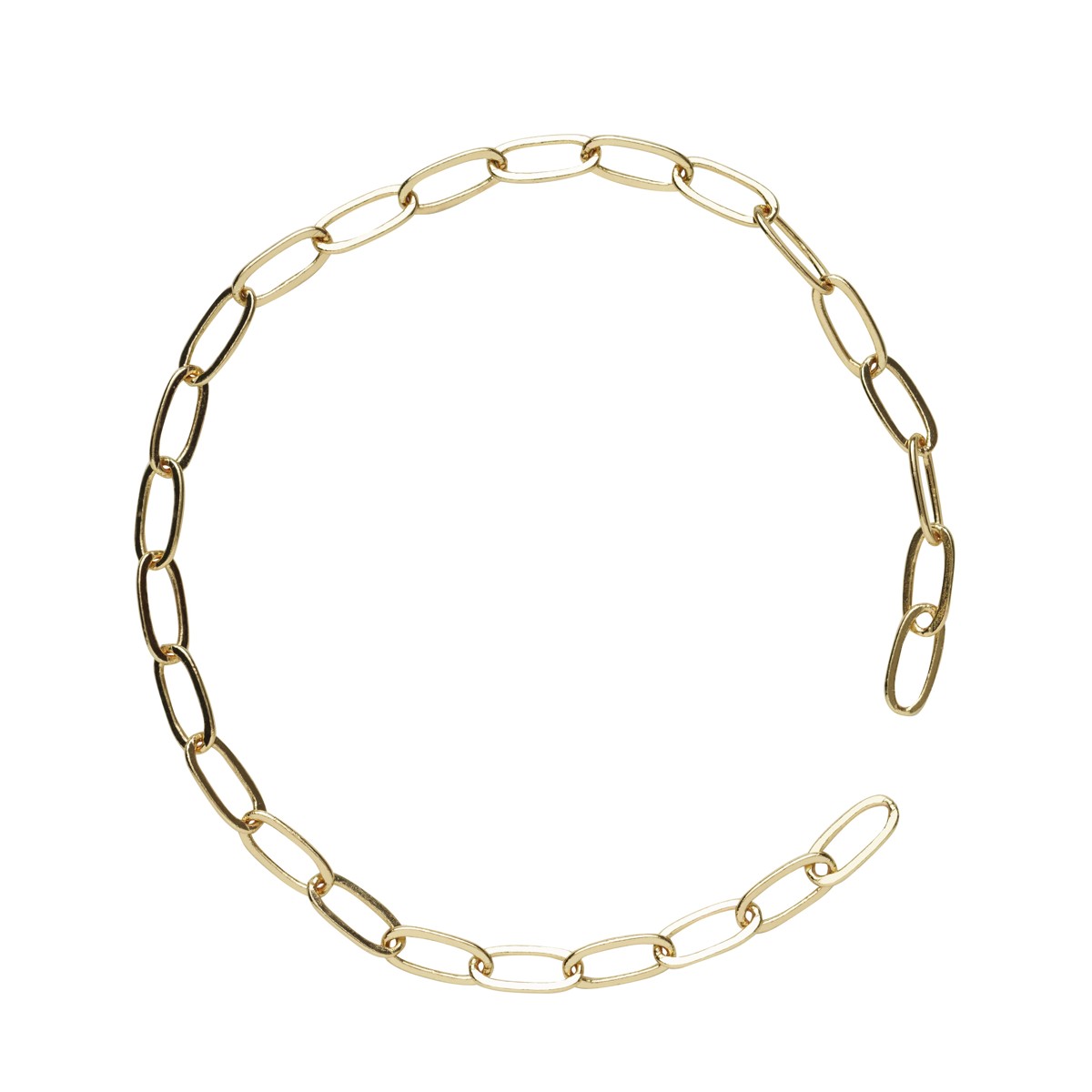 Charm Series ketting pilvorm - 18 cm - goudkleurig