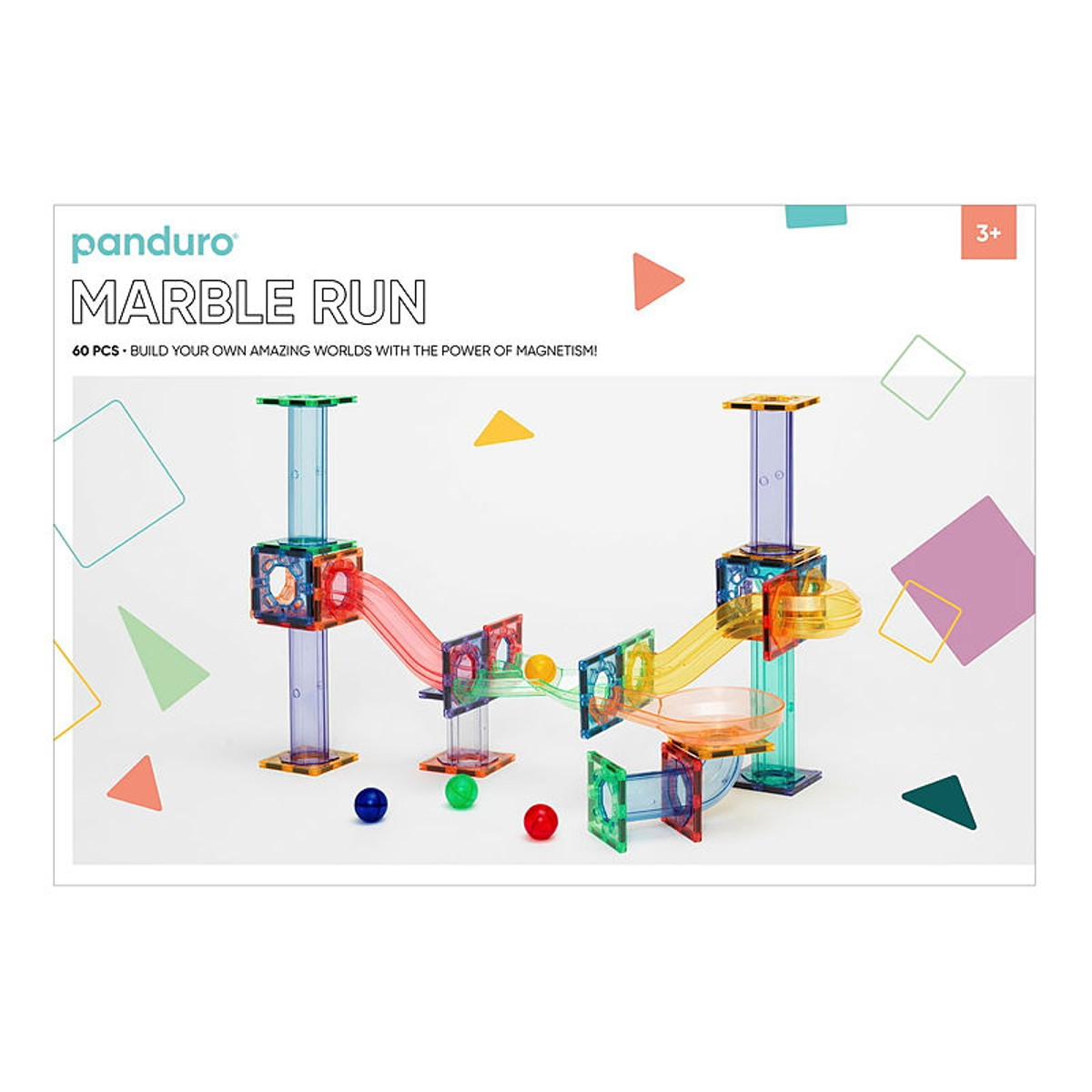 Panduro Magnetic Tiles - knikkerbaan - 60-delig