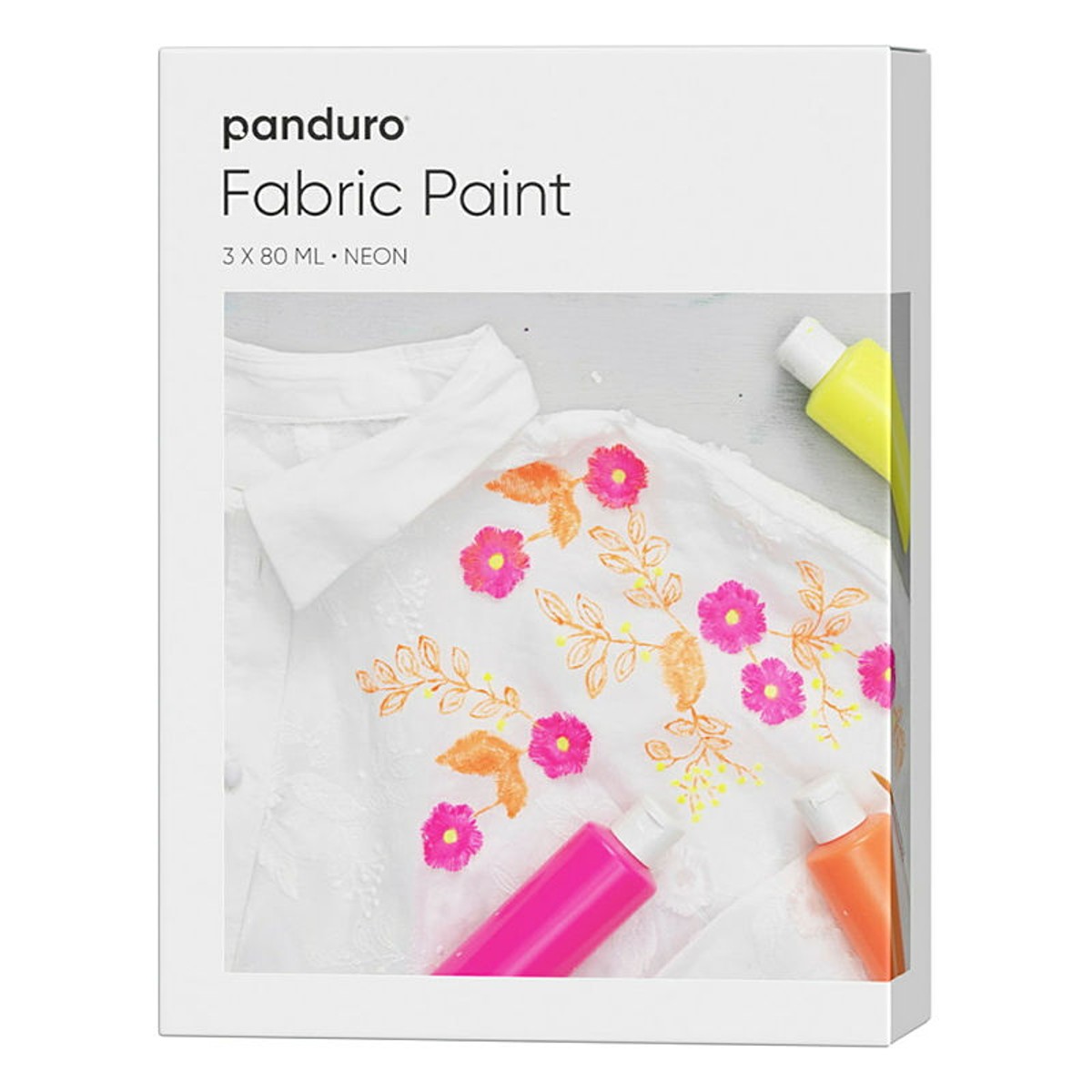 Panduro Fabric Paint - 3x 80 ml - neon