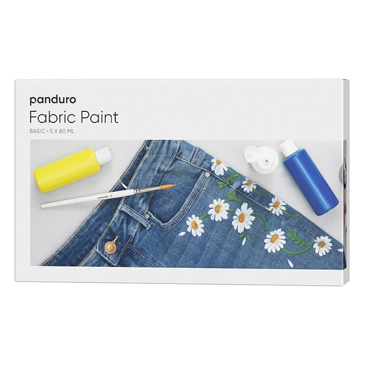 Panduro Fabric Paint - 5x 80 ml - basic