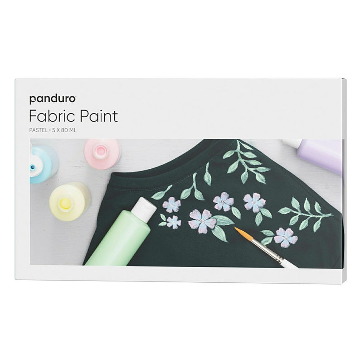 Panduro Fabric Paint - 5x 80 ml - pastel