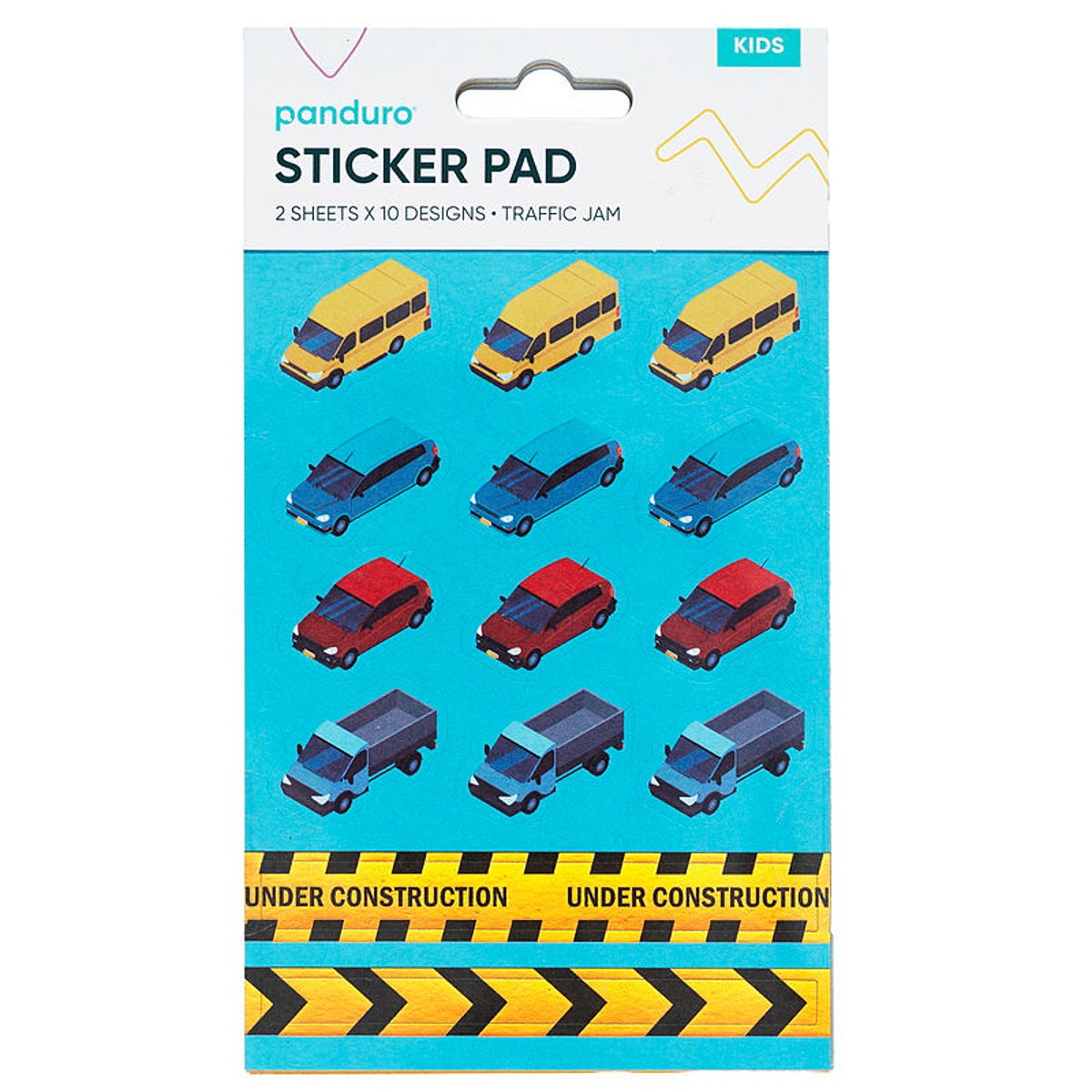 Stickerblok - 20 vellen - voertuigen