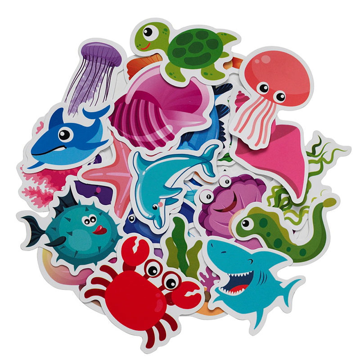 Big stickers set - 50 stuks - oceaan