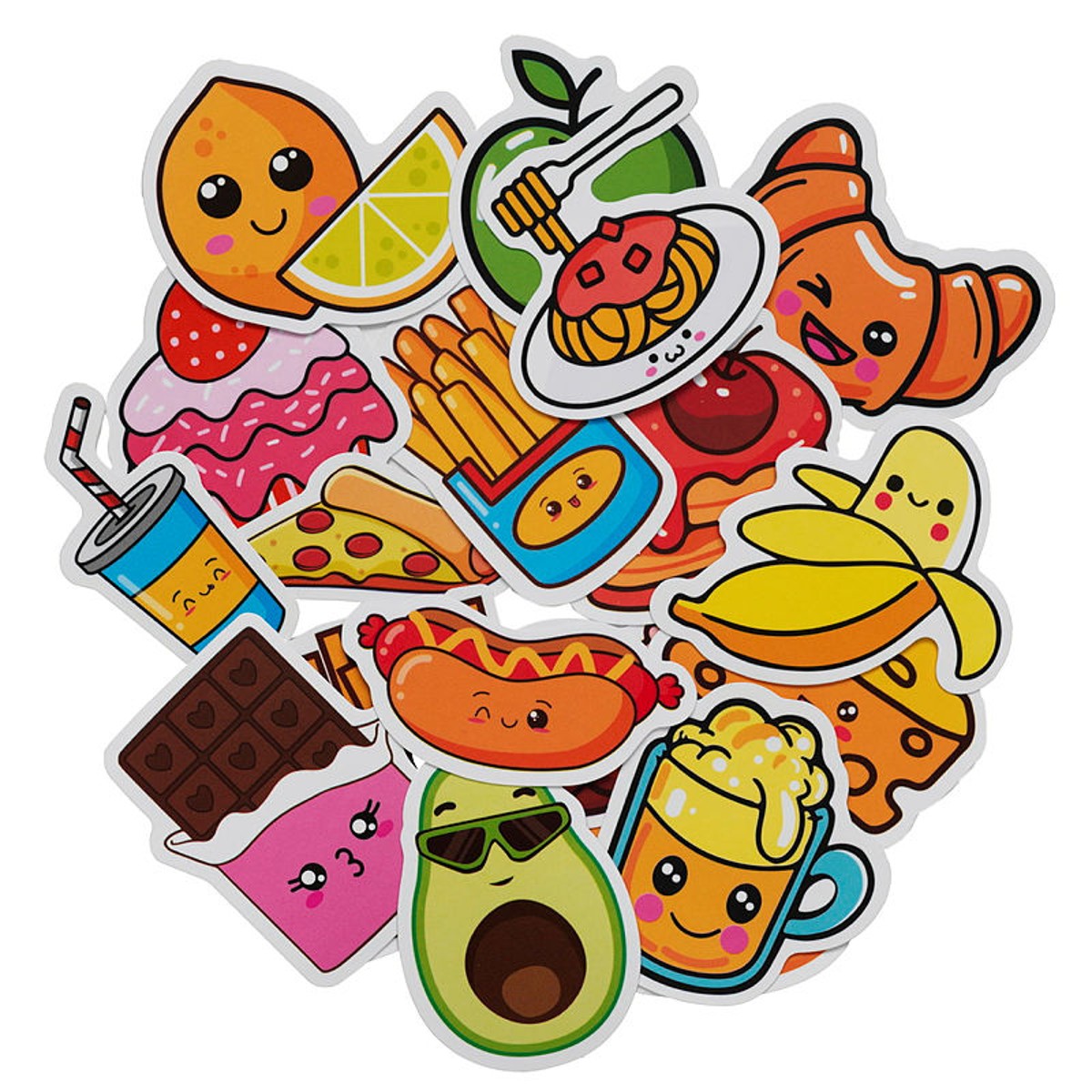 Big stickers set - 50 stuks - eten