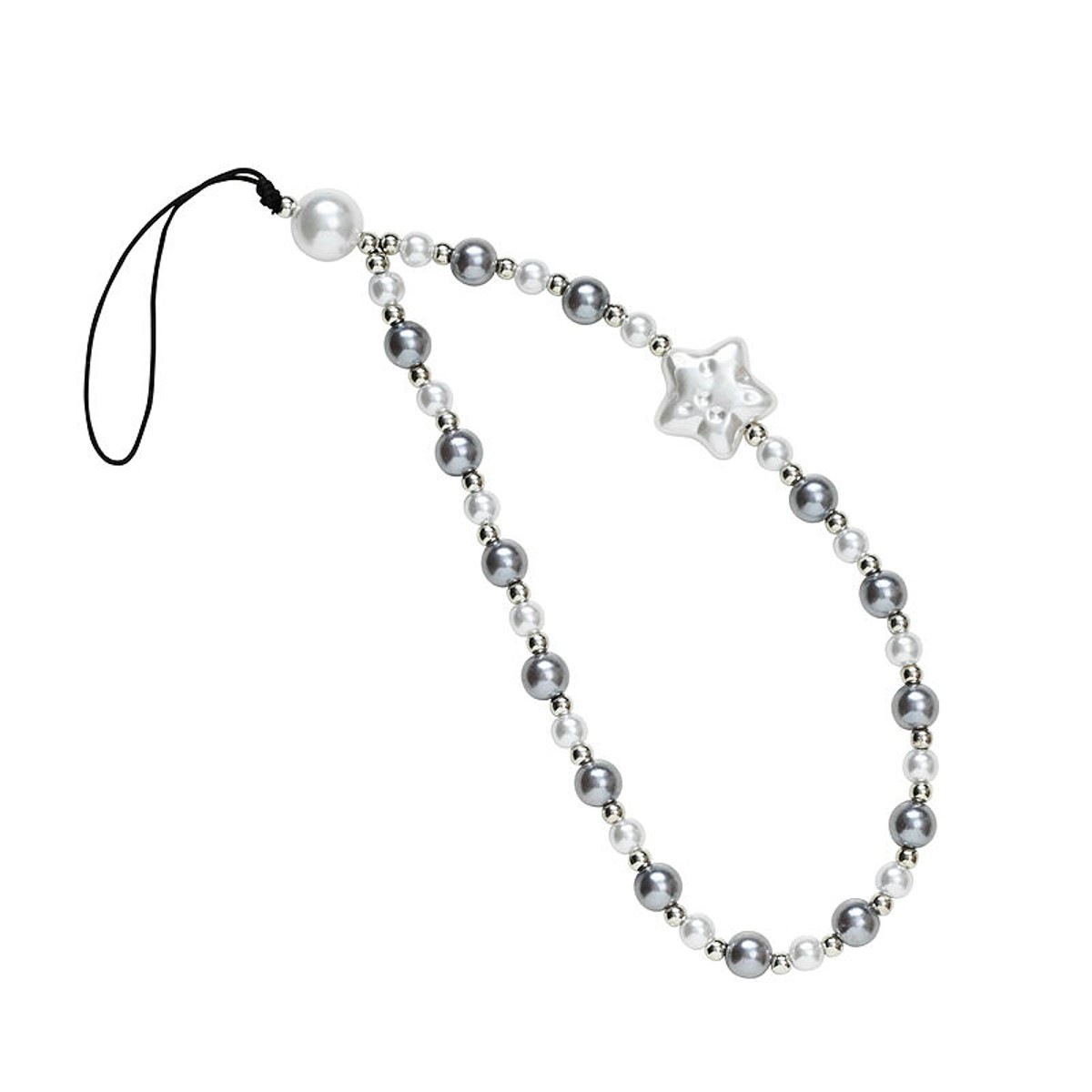 Telefoonkoord - 18 cm - wit/zilver