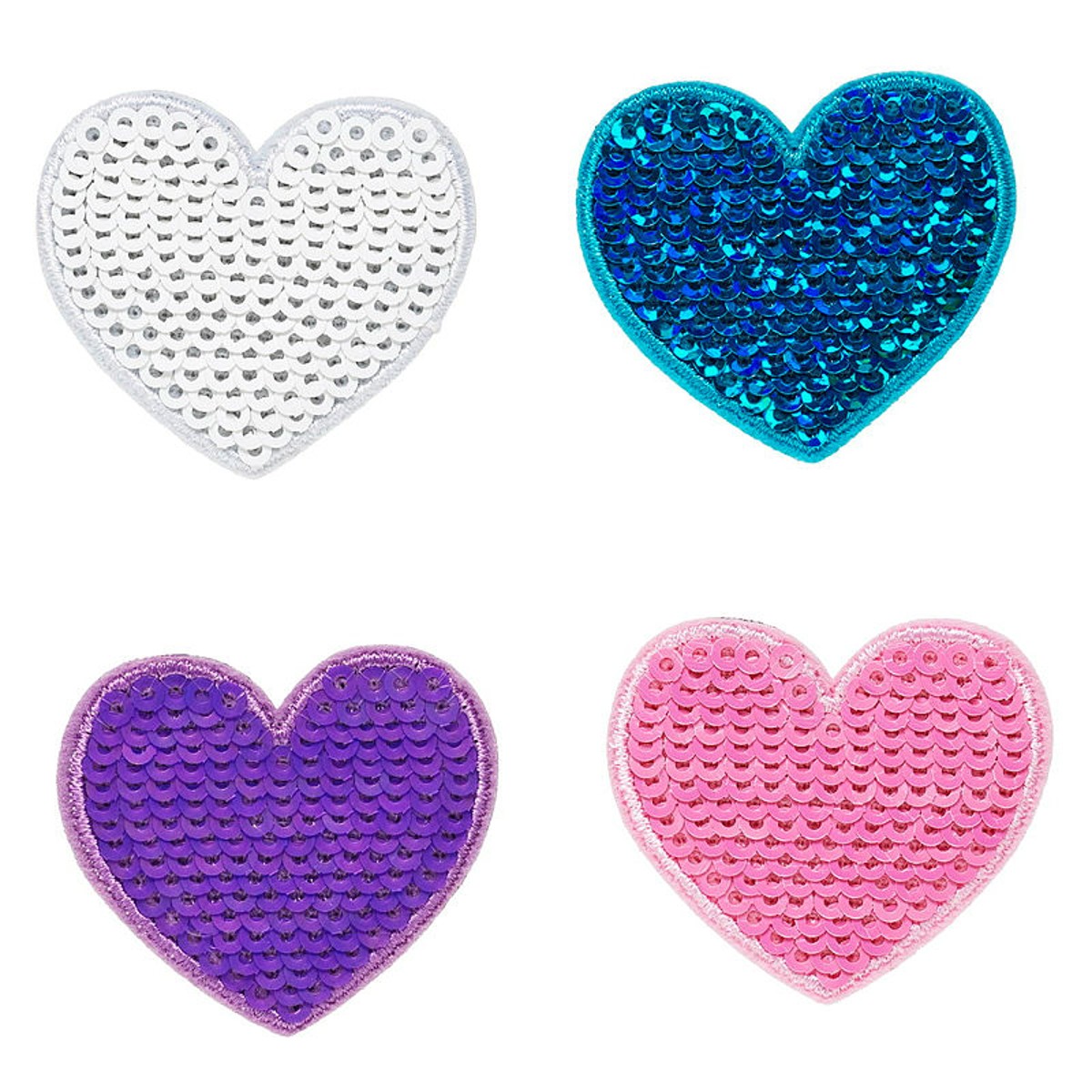 Iron-on plaatjes - 4 stuks - hartjes