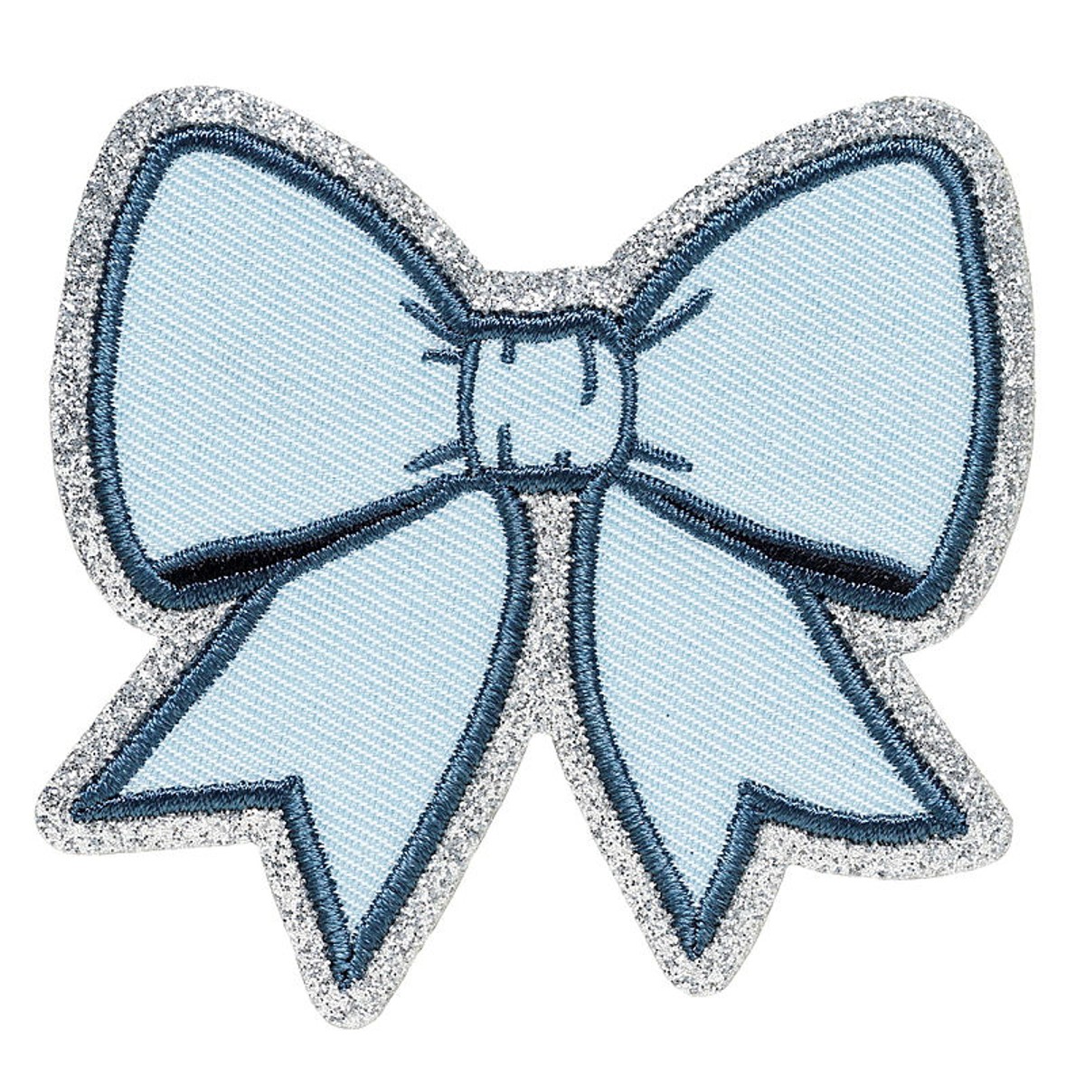 Iron-on plaatje - strik blauw