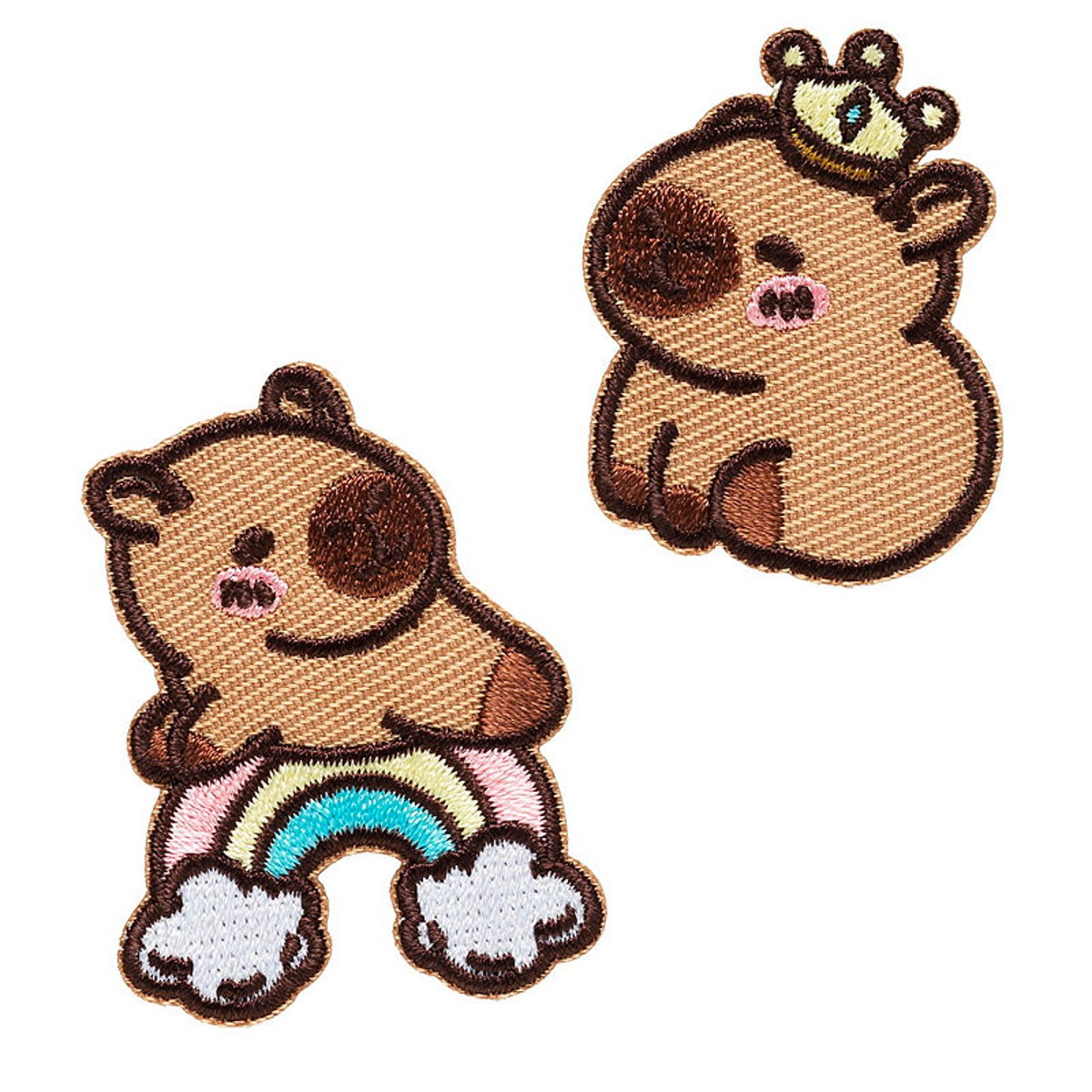 Iron-on plaatjes - 2 stuks - capibara's