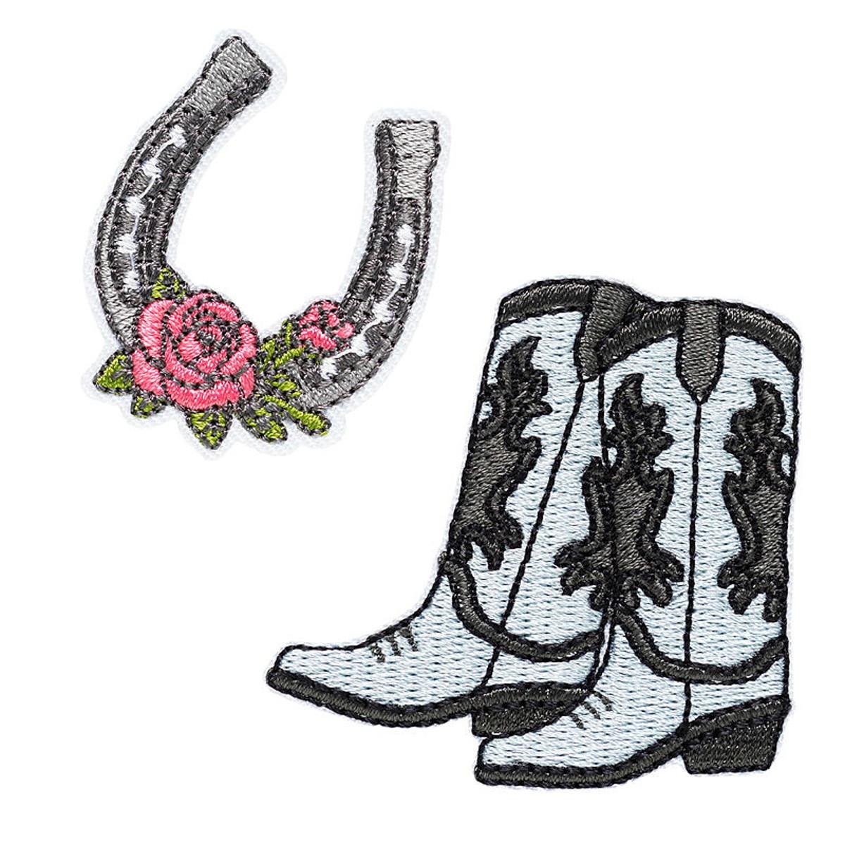 Iron-on plaatjes - 2 stuks - cowboy