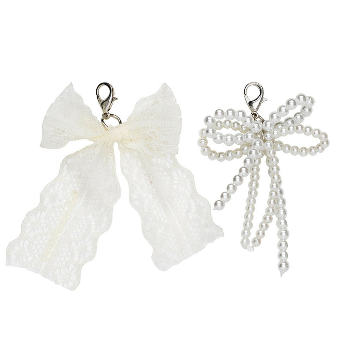 Hangers - strikken zilver&wit