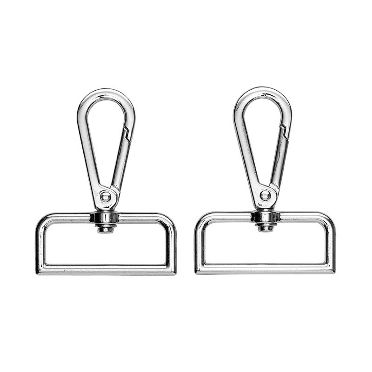 Karabijnhaak metaal - 45 mm - zilverkleurig