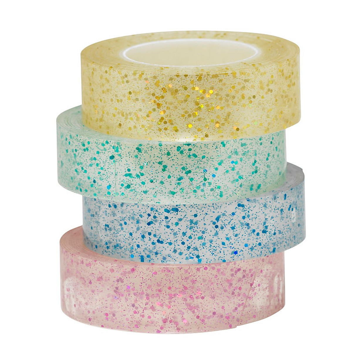 Nanotape glitter mix - 2x 300 cm - 4 stuks