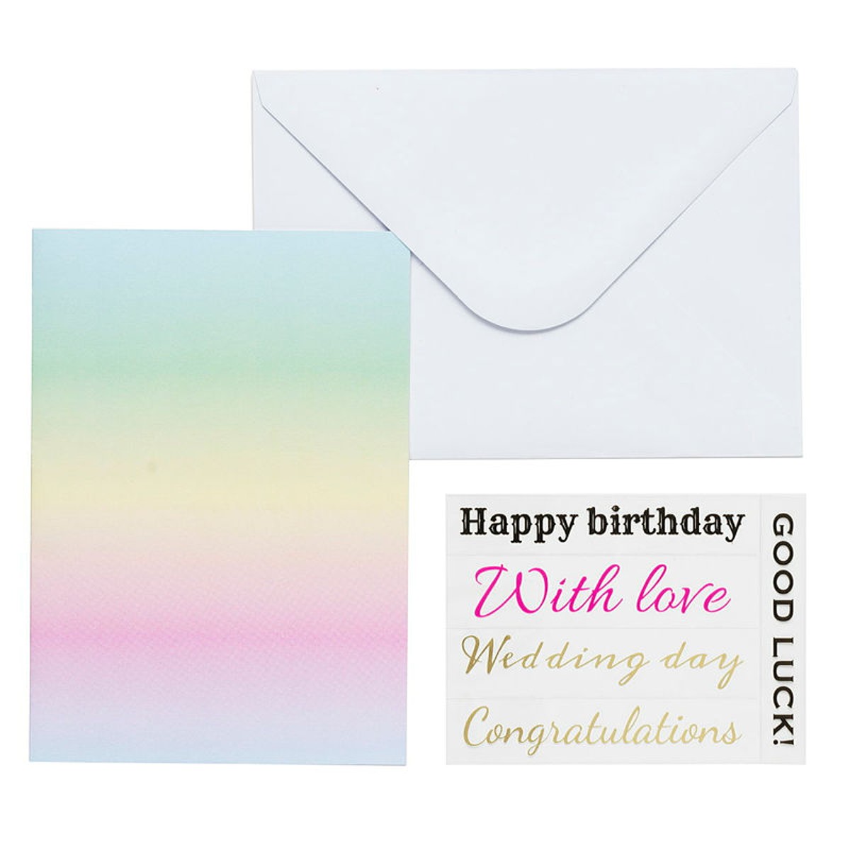 Wenskaart set - A5 - regenboog