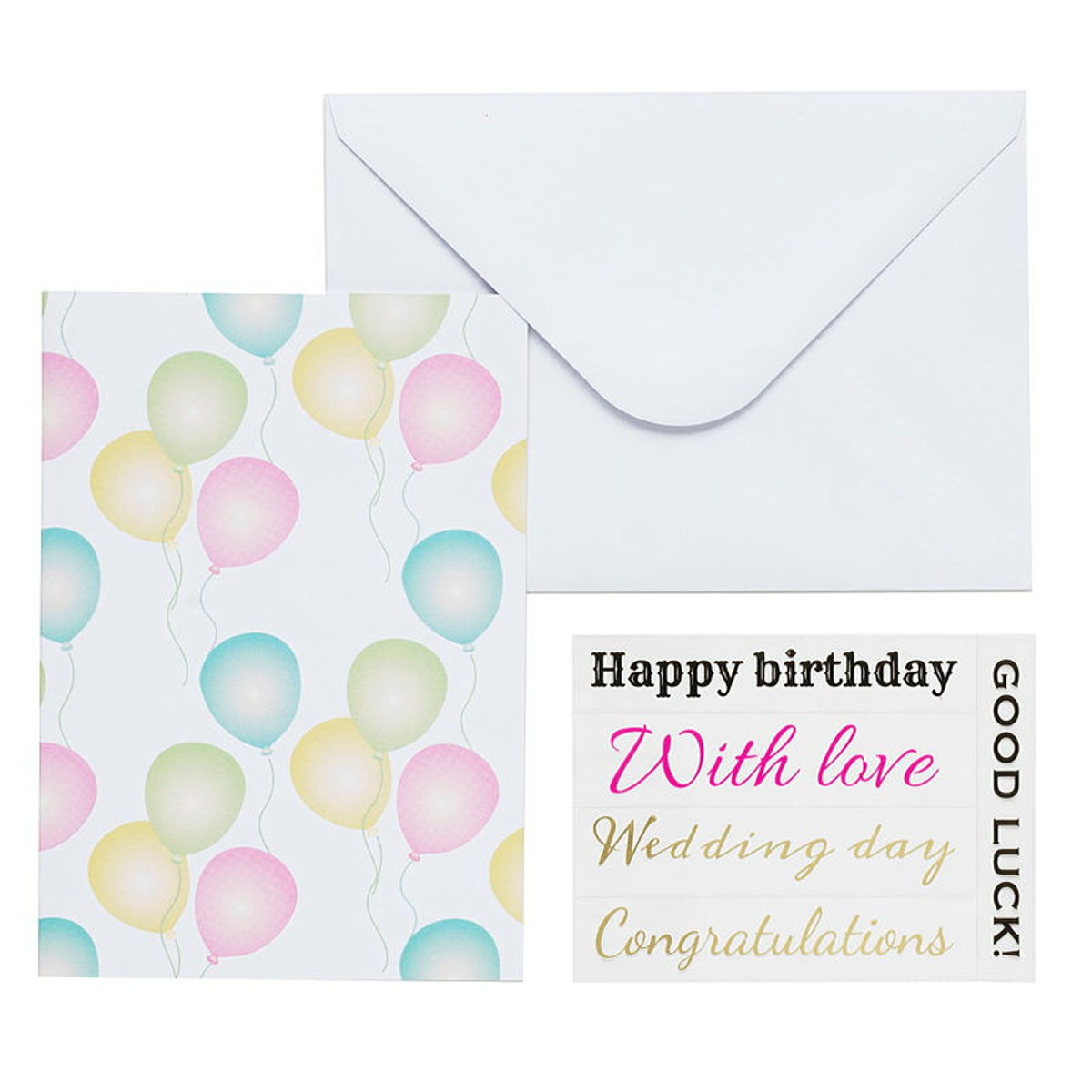 Wenskaart set - A5 - ballonnen