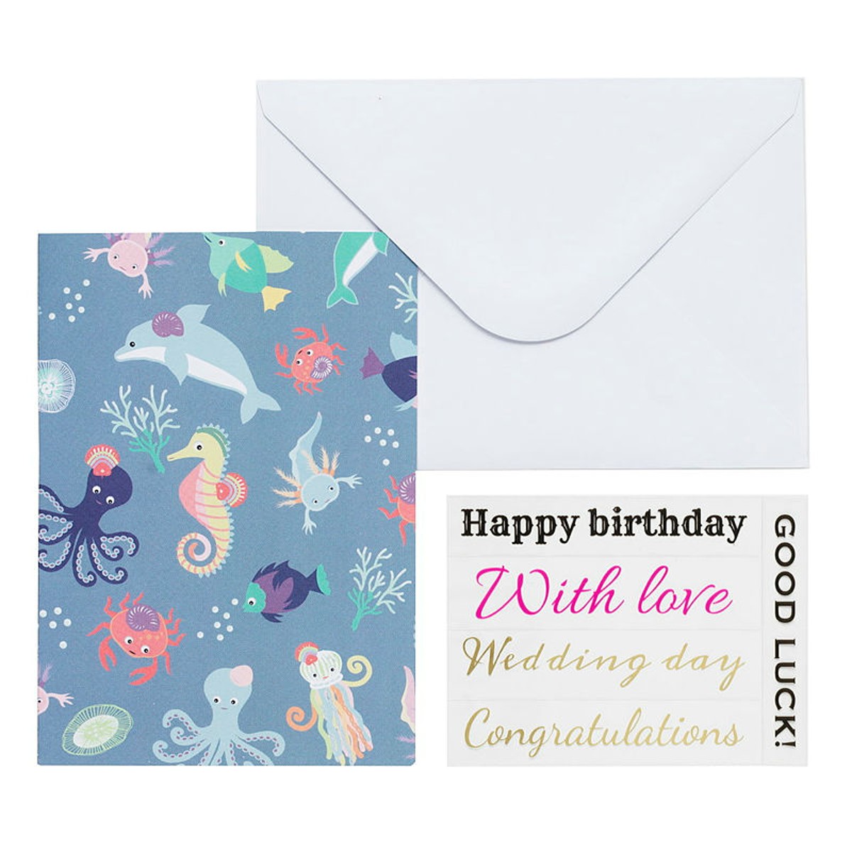 Wenskaart set - A5 - oceaandieren