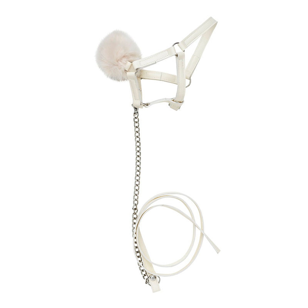 Hobby Horse - leren halster met halstertouw - wit