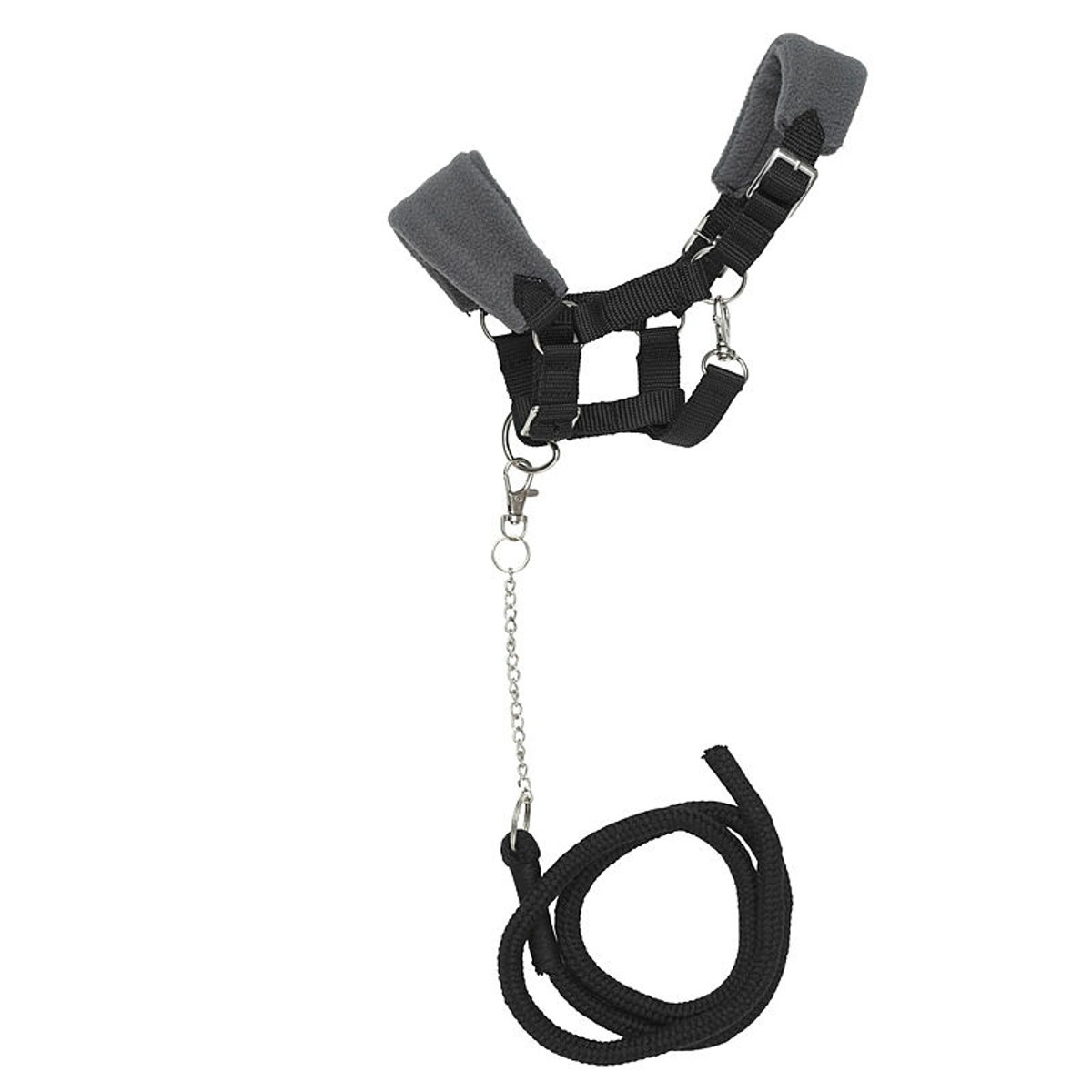 Hobby Horse - halster met halstertouw - zwart