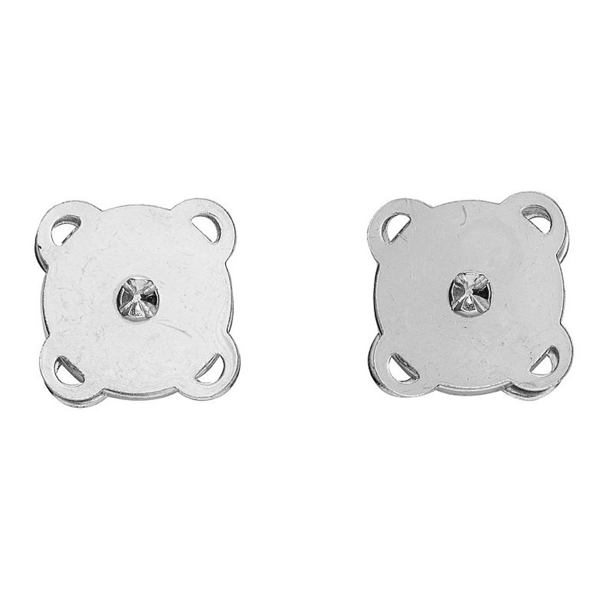 Metalen magnetische sluiting - 2 stuks - zilverkleurig