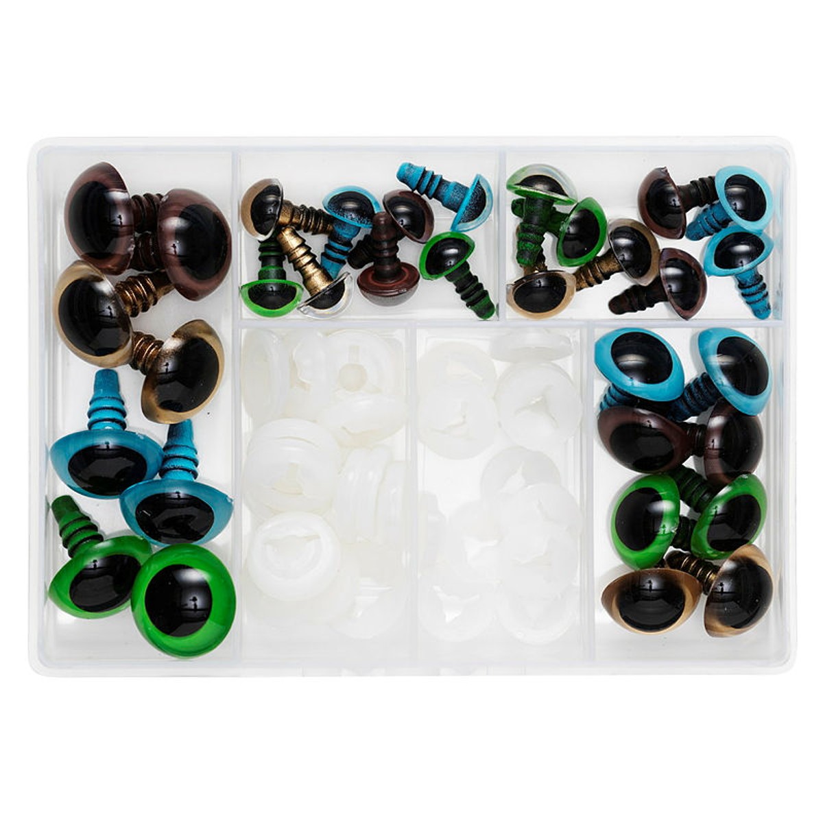 Veiligheidsogen set - 4 kleuren - 16 paar