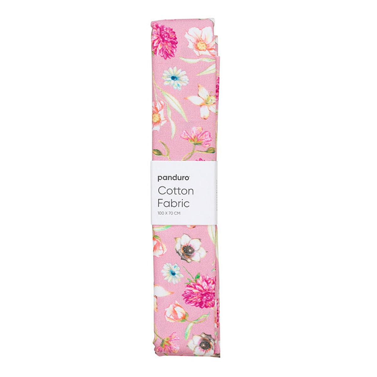 Stof katoen - 100 x 70 cm - flower pink