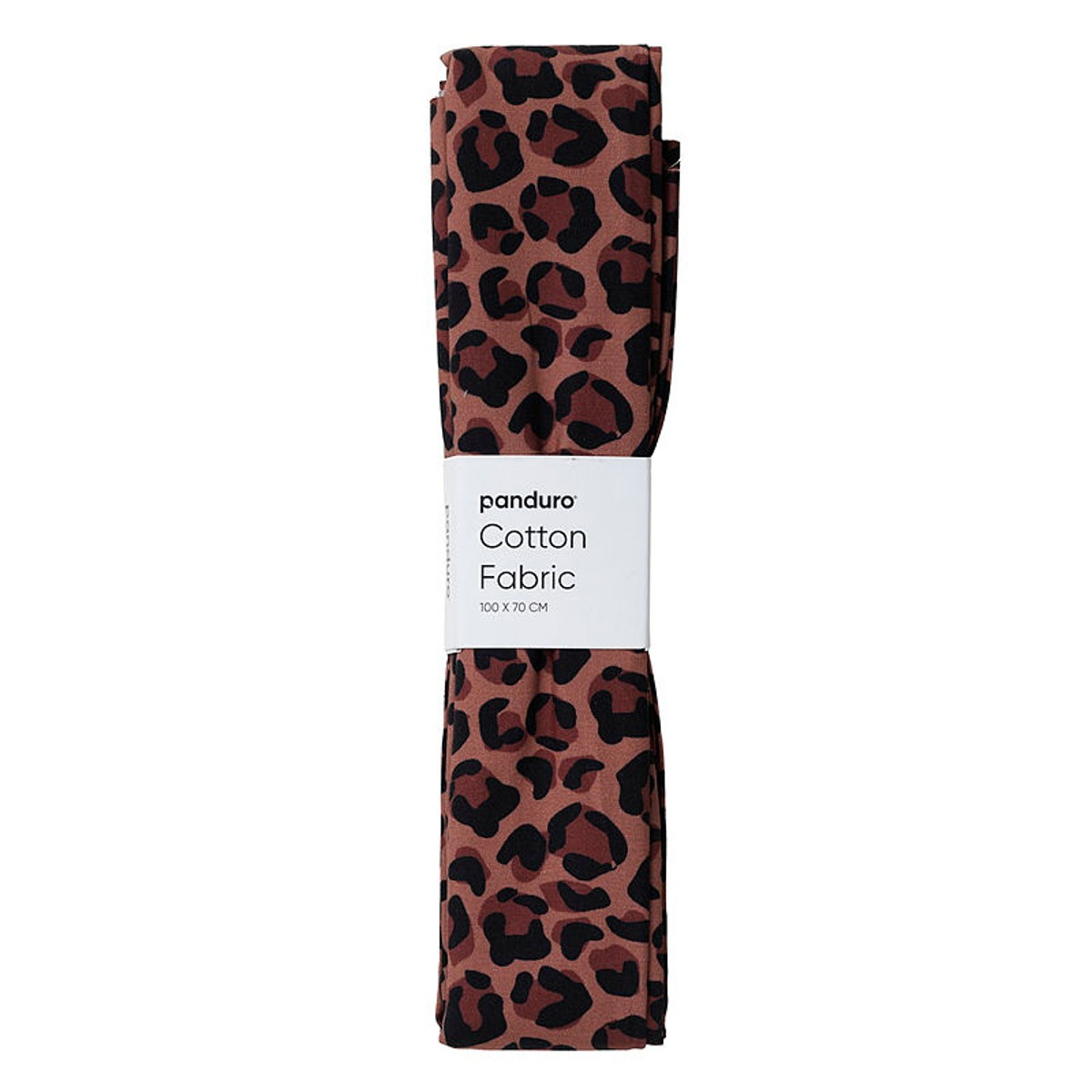 Stof katoen - 100 x 70 cm - leo brown