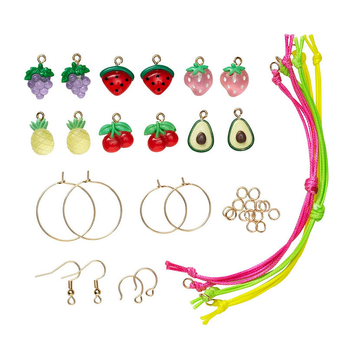 Sieraden set - armbanden&oorbellen - fruit