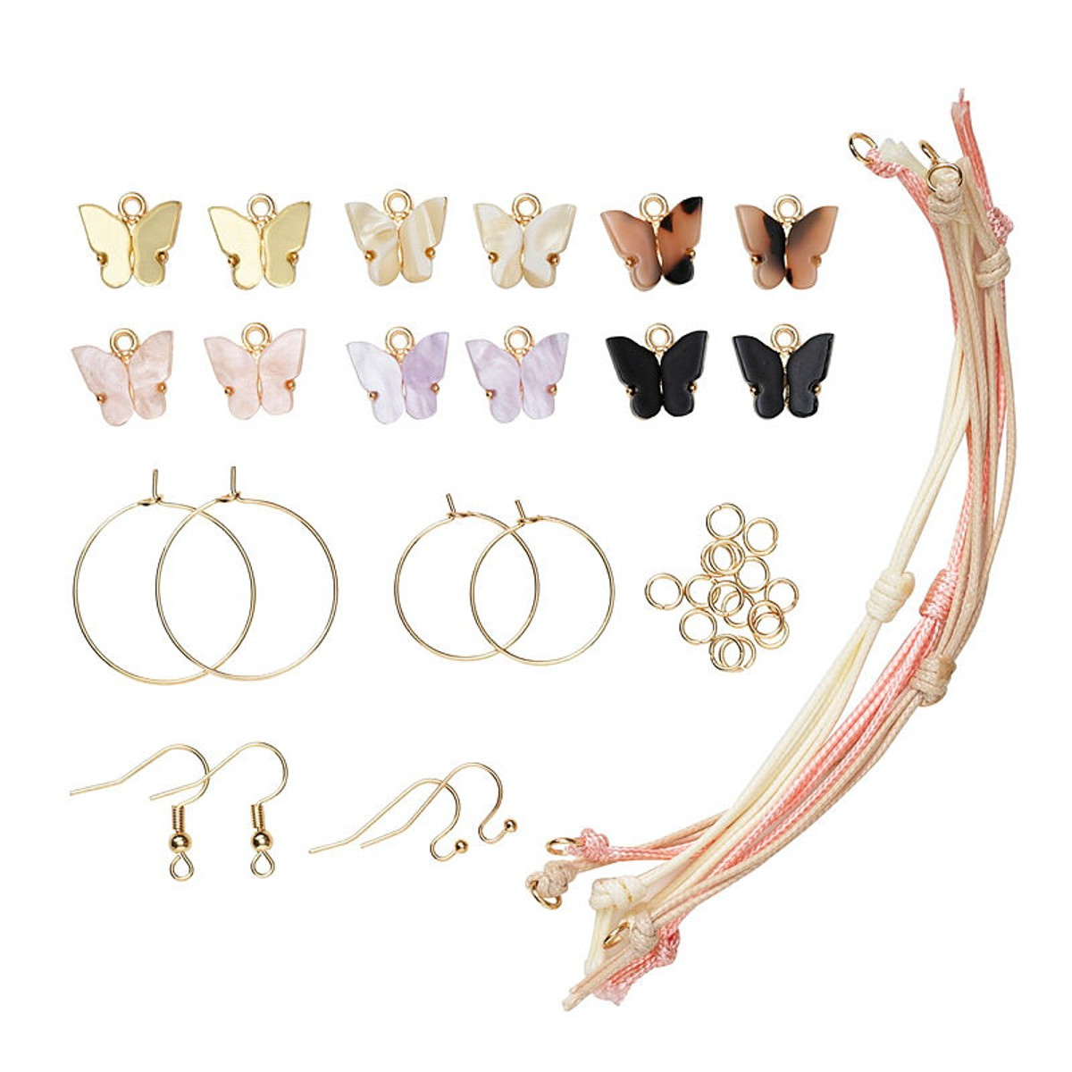 Sieraden set - armbanden&oorbellen - vlinder