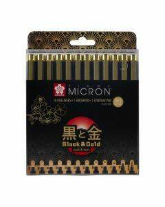Sakura Pigma Micron black & gold edition set 12