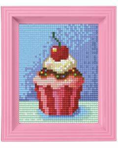 Pixelhobby set met lijst - cupcake