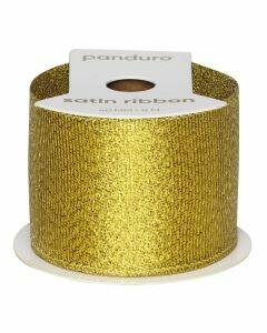 Lint - 8 meter - 40 mm - goud glitters