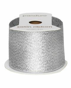 Lint - 8 meter - 40 mm - zilver glitters