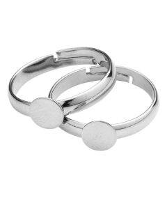 Ringbasis - 2 stuks - zilverkleurig