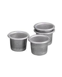 Kaarsenhouders - 23 mm - 10 stuks - zilverkleurig