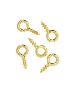 Schroefoogjes - 8 mm - 50 stuks - goudkleurig