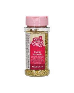 FunCakes sprinkles - sugar strands - metallic gold