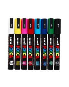 POSCA acrylmarker set - medium PC-5M - basis - 8 stuks