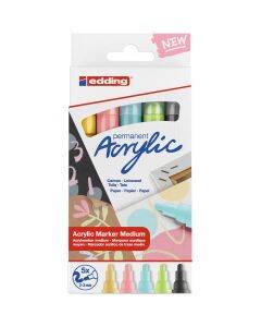 edding 5100 acrylic marker - 5 stuks - pastel