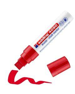edding 4090 chalk marker - blokpunt - 4 tot 15 mm - rood