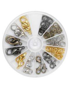 Sluitingen en buigringen - 100-delige set